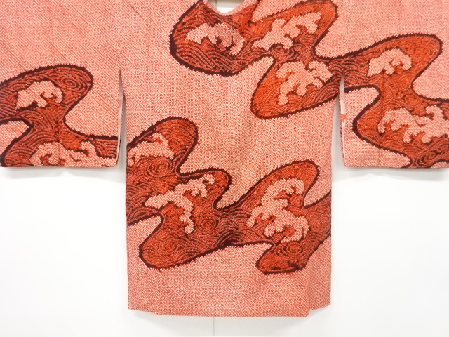 本総絞り　荒波模様絵羽道行コート